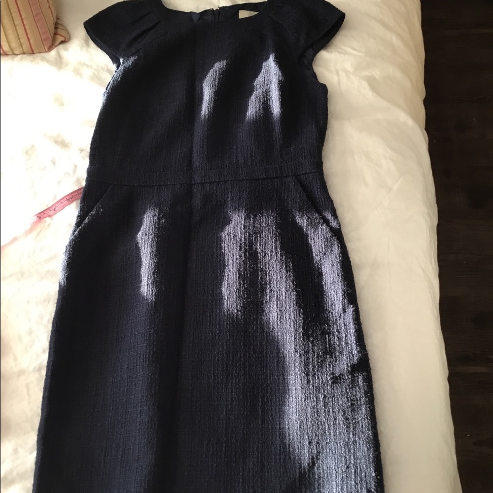 J Crew Factory Suiting Navy Dress